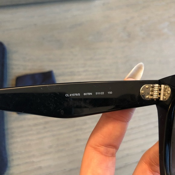 Celine Sunglasses Sunnies Black Oversized Square 41076S - Picture 6 of 6